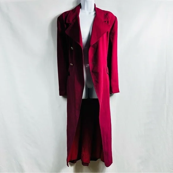 Vintage Lily & Taylor New York & Paris Women’s Sz 14 Pink Trench Coat - Picture 3 of 16